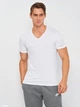 Футболка Kappa T-shirt Mezza Manica Scollo V белый M Муж K1315 Bianco-M - изображение 1