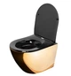 Унітаз підлоговий безободковий gold/black Rea Carlo REA-C8990 (00140202) - изображение 4