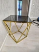 Журнальный столик SILVER B стекло димчасте / золото 50X50 SILVERBCZL Signal - изображение 4