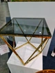 Журнальный столик SILVER B стекло димчасте / золото 50X50 SILVERBCZL Signal - изображение 5