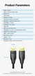 Кабель Vention DisplayPort v1.4 1m Black, 8K 60Hz, 4K 144Hz, 2K 165Hz, 1080P 240Hz (HCCBF) - зображення 4