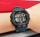Мужские наручные часы со светодиодной подсветкой CASIO WS-1400H-3A Черный\Синий - изображение 5