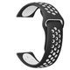 Ремешок для Amazfit BIP | Bip Lite | Bip U / Pro/ Mini | GTS | GTS 2 /3 | Gtr 42mm силиконовый перфорированный 20мм Черно Белый BeWatch (1010112) - изображение 3