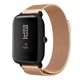Ремешок для Amazfit BIP | Bip Lite | Bip U / Pro/ Mini | GTS | GTS 2 /3 | Gtr 42mm миланская петля 20мм Milanese loop Браслет Розовое Золото BeWatch (1010238) - изображение 1