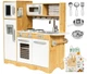 Детская деревянная кухня Mamabrum XXL с LED-освещением Натуральное дерево LED KITCHEN W1C600B - изображение 1