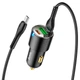 Автомобільний зарядний пристрій Hoco NZ6 45 W USB-A + 2xUSB-C PD/QC Black (785048) - зображення 3