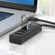 USB-hub хаб 4-в-1 підтримка накопичувача до 1Tb HOCO HB25 Easy mix |Type-C to USB 3.0*1+USB 2.0*3| Чорний - зображення 5