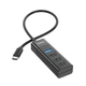 USB-hub хаб 4-в-1 підтримка накопичувача до 1Tb HOCO HB25 Easy mix |Type-C to USB 3.0*1+USB 2.0*3| Чорний - зображення 9