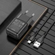 Мережевий зарядний пристрій Hoco C96A + кабель USB - Lightning Single Port Charger 1USB 2.1A Black - зображення 3