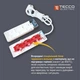 Сетевой удлинитель TECCO 2 поста без заземления 3 м (2 х 0.75) Белый (8681277841118) - изображение 4