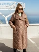 Довга стьобана куртка ST-Style 32415 68-70 Капучино - зображення 1