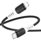 Кабель HOCO X82 Lightning - Type-C (3A-20W-1M) Чорний - зображення 1