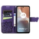 Чохол UniCase Butterfly Pattern для Motorola Moto G32 - Purple - зображення 2