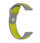 Ремешок для Amazfit BIP | Bip Lite | Bip U / Pro/ Mini | GTS | GTS 2 /3 | Gtr 42mm силиконовый 20мм перфорированный Серо-желтый BeWatch (1010246) - изображение 3