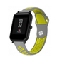 Ремешок для Amazfit BIP | Bip Lite | Bip U / Pro/ Mini | GTS | GTS 2 /3 | Gtr 42mm силиконовый 20мм перфорированный Серо-желтый BeWatch (1010246) - изображение 1
