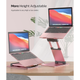 Подставка для ноутбука Nulaxy Ergonomic Laptop Stand Rose Gold (C5-01) - изображение 4