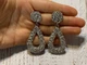 Сережки краплі жіночі (біжутерія) Oxa об'ємні silver - зображення 3