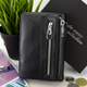 Кошелек женский кожаный De Esse LC14288-GD01 black маленький на магните черный - изображение 2