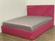 Кровать двуспальная Астра 180x200 Mebel-Day с подъемным механизмом Велюр Розовый Алоба (44) - изображение 1