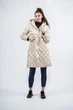 Жіночий стьобаний пуховик casual з капюшоном, приталений силует Basic (молочний, XL), 37669, 26386 - изображение 1