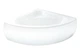 Ванна Besco MIA 130х130 комплект з панелькою (WAM-130-NS) - изображение 1