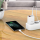 Зарядное устройство для HOCO С86А 2.4 A 2 Usb (LED) Белый - изображение 7