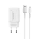 Сетевого зарядного пристрою Borofone BA37A Speedy dual port charger(Micro) White (BA37AMW) - зображення 2