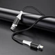 Кабель BOROFONE BX79 USB to iP 2.4A, 1m, silicone, silicone connectors, Black (6974443384741) - зображення 2