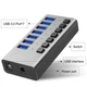 USB-хаб концентратор Acasis H707 на 7 портов USB 3.0 Серый - изображение 3