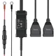 Зарядне для мото HOCO Z45A Motorcycle charger (2USB 2.4A) Чорний - изображение 3