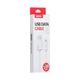 Кабель заряджання Remax RC-007i (2A) (1M) Лайтнінг для Apple Lightning to USB для iOS пристроїв iPhone 6/7/8/X/Xs/11/12/13/14 Pro Max Білий - зображення 2