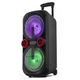 Переносна акумуляторна колонка з мікрофоном KOLAV-2812 8"*2/USB/TF/FM/Bluetooth | Колонка-валіза - зображення 4