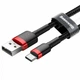 Кабель Baseus Cafule Cable USB Type-C 3A 1m Red+Black - зображення 3