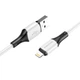 Кабель BOROFONE BX79 USB to iP 2.4A, 1m, silicone, silicone connectors, White (6974443384758) - изображение 1