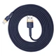 Кабель Baseus Cafule Cable USB For iP 1.5A 2m Gold+Blue (CALKLF-CV3) - изображение 3