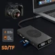 Док-станція SZPACMATE 13 в 1 USB C HUB з бездротовою зарядкою, HDMI 4K, VGA, 2 × USB 3.0, USB C 3.0 і 2.0, RJ45 Ethernet, PD 100 Вт, SD / TF і 3,5 мм AUX, сумісний з MacBook Pro та іншими ноутбуками - зображення 6