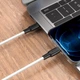 Дата кабель Hoco X21 Plus Silicone Type-C to Lightning (1m) Черный / Белый - изображение 3