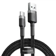 Кабель Baseus Cafule Cable USB to Type-C 3A 0.5m Grey-Black (CATKLF-AG1) - зображення 1