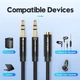 Кабель Vention Audio 3.5мм F 4pin - 2x3.5мм M 3pin 0.3 м, с поддержкой микрофона, стерео (BBTBY) - изображение 3