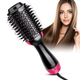 Фен щетка расчёска стайлер для укладки волос 3в1 One Step Hair Dryer and Styler черный - изображение 1