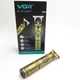 Аккумуляторная машинка для стрижки волос VGR V-085 3 насадки USB кабель для зарядки металлический корпус Gold - изображение 6