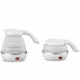 Дорожный чайник силиконовый складной дисковый 0.75л 700вт 220в Foldable Travel Kettle белый - изображение 4