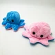 М'яка іграшка Восьминіг перевертень двосторонній веселий сумний Mood Octopus 16 см UKC рожево/синій - зображення 2