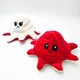 Мягкая игрушка Осьминог перевертыш двусторонний веселый грустный Mood Octopus 25 см UKC красно/белый - изображение 1