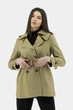 Жіночий двобортний плащ casual з поясом, кемел або оливковий Basic (оливковий, L), 44996, 26941 - изображение 2