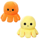 Мягкая игрушка Осьминог перевертыш двусторонний веселый грустный Mood Octopus 16 см UKC оранжевый/желтый - изображение 1