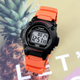 Мужские наручные часы Casio W-219H-4A Черный\Оранжевый - изображение 1