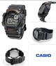 Чоловічий наручний годинник Casio W-735H-8A Чорний з помаранчевим на каучуковому ремінці - зображення 5