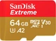 Карта памяти MicroSDXC 64GB UHS-I/U3 Class 10 SanDisk Extreme R160/W60MB/s (SDSQXA2-064G-GN6GN) - изображение 1