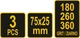 Набор алмазных брусков, 75х25 мм, G360/260/180, 3 шт. VOREL (26140) - изображение 4